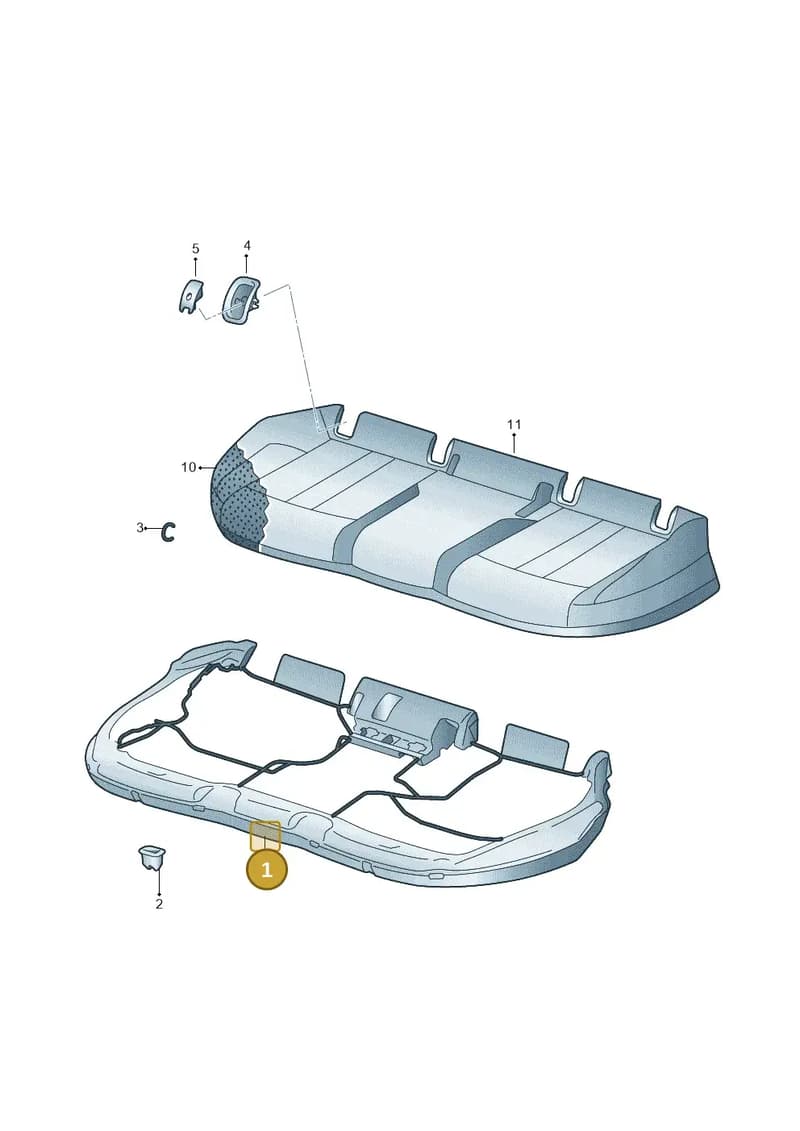 8W6885283E — Audi A5 Sportback (2016-2025) diagram 849885200, position 1