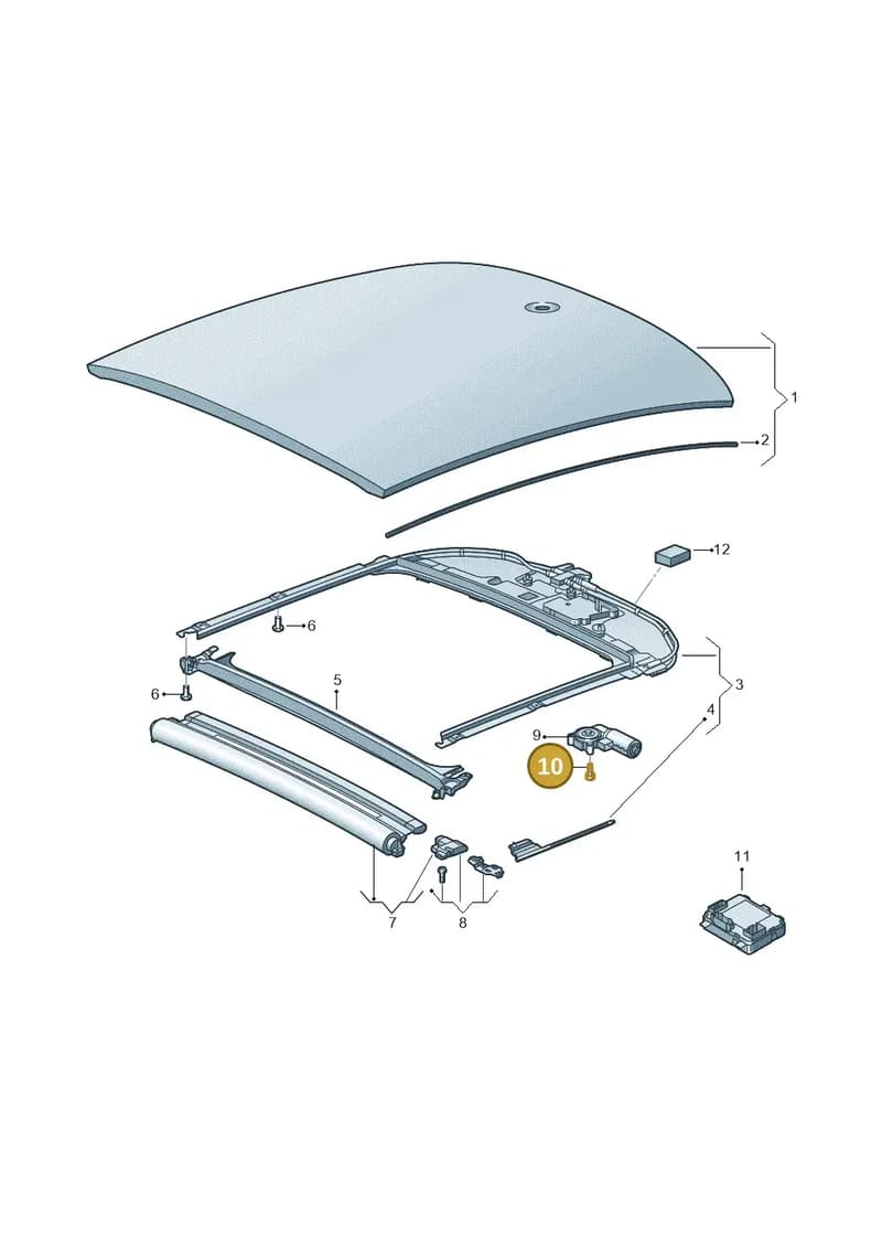 8W6898994 — Audi A8 (2017-2025) diagram 838877100, position 10