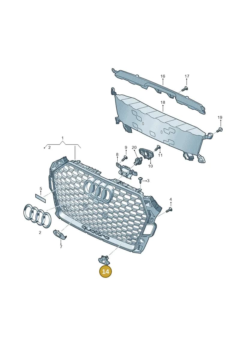8W6919267F9B9 — Audi RS5 Sportback (2017-2025) diagram 847853300, position 14
