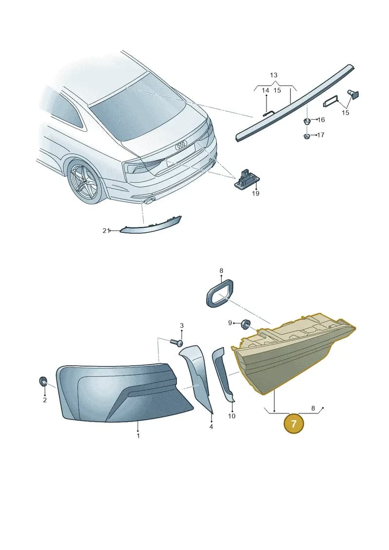 8W6945076 — Audi RS5 Sportback (2017-2025) diagram 897945000, position 7