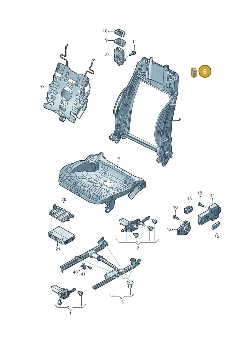 8W6959666SC3 — Audi A3 Cabriolet (2016-2020) diagram 891959200, position 6