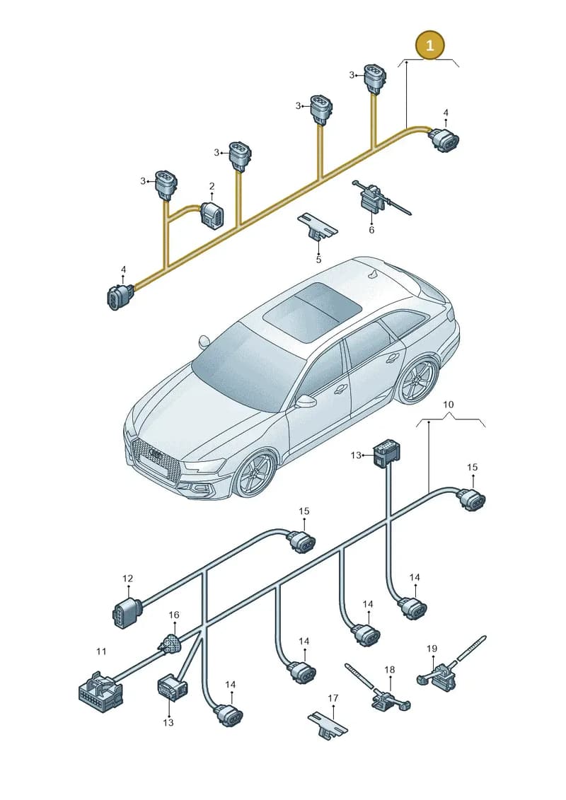 8W6971095C — Audi RS4 Avant (2017-2025) diagram 438972500, position 1