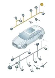 8W6971095E Audi Wiring Set for Bumper