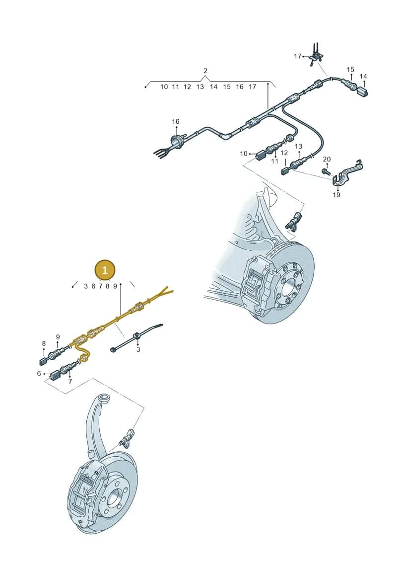 8W6972252 — Audi RS4 Avant (2017-2025) diagram 897927100, position 1
