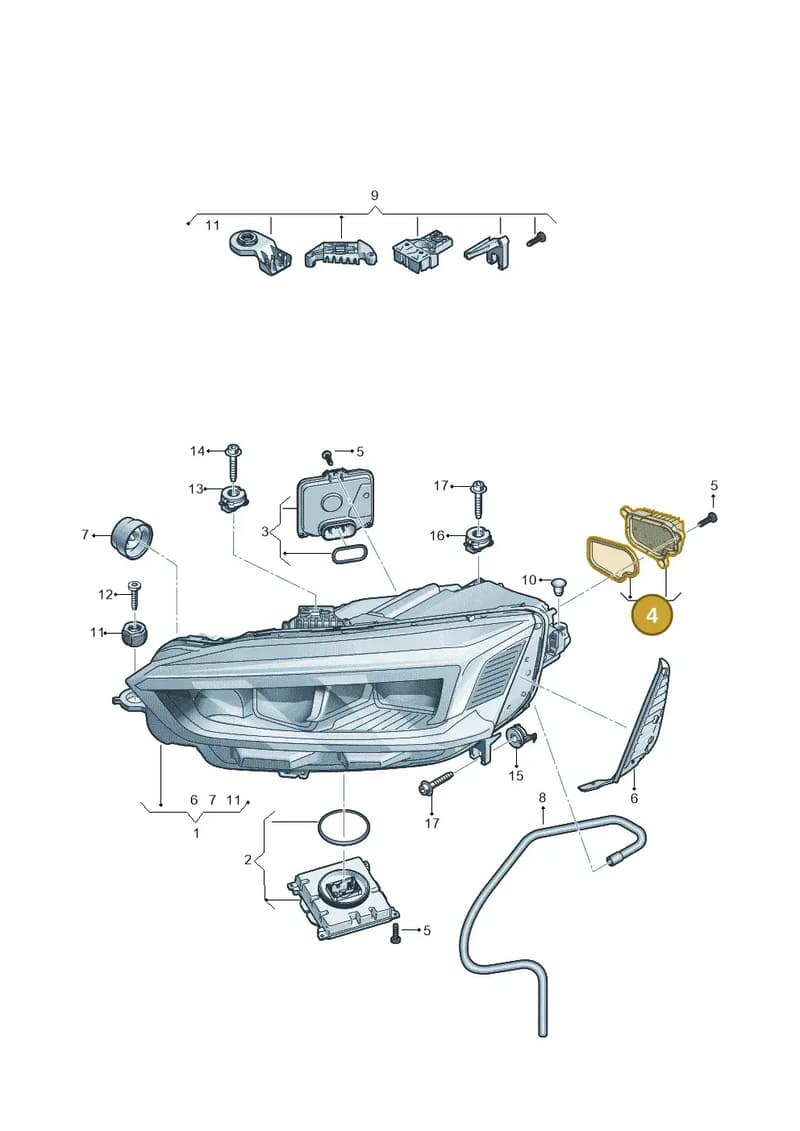 8W6998473A — Audi RS5 Sportback (2017-2025) diagram 897941050, position 4