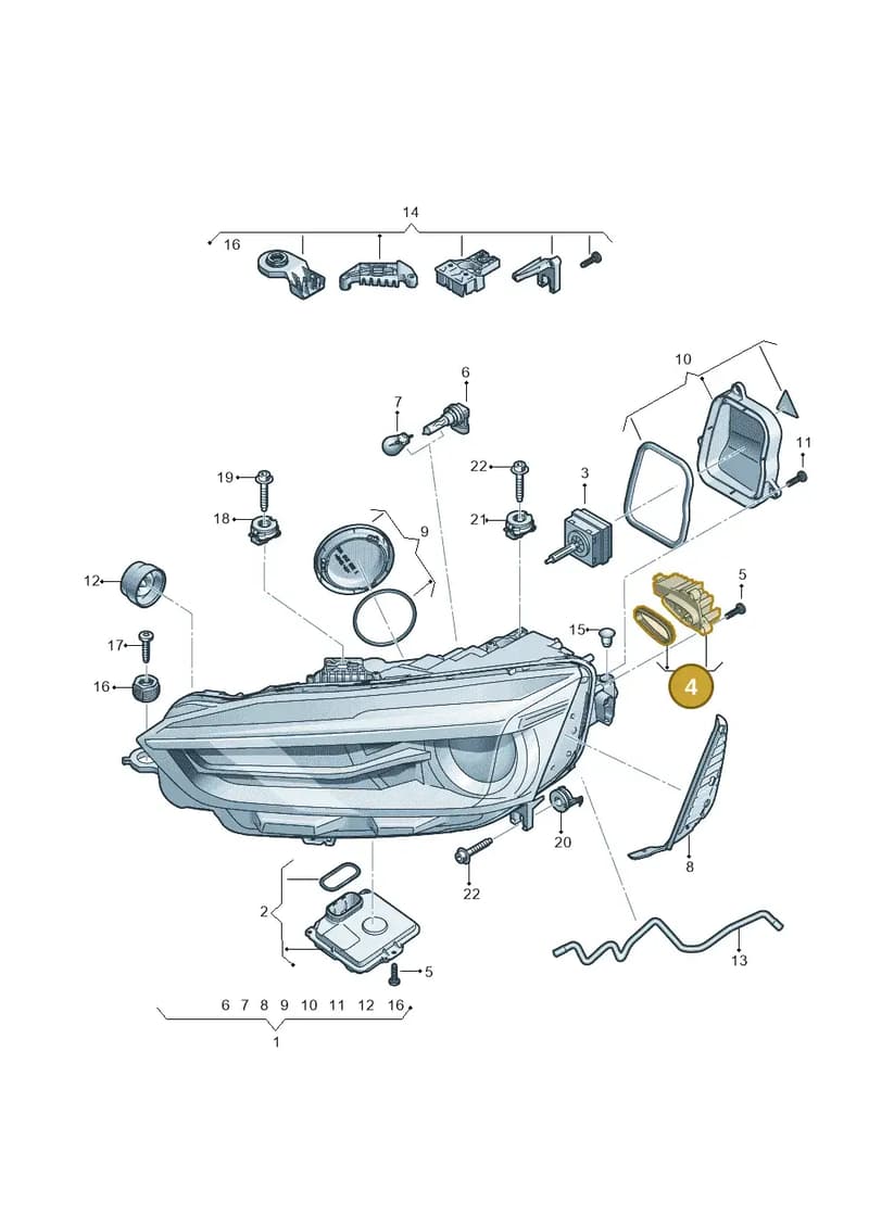 8W6998474 — Audi A5 Sportback (2016-2025) diagram 897941000, position 4