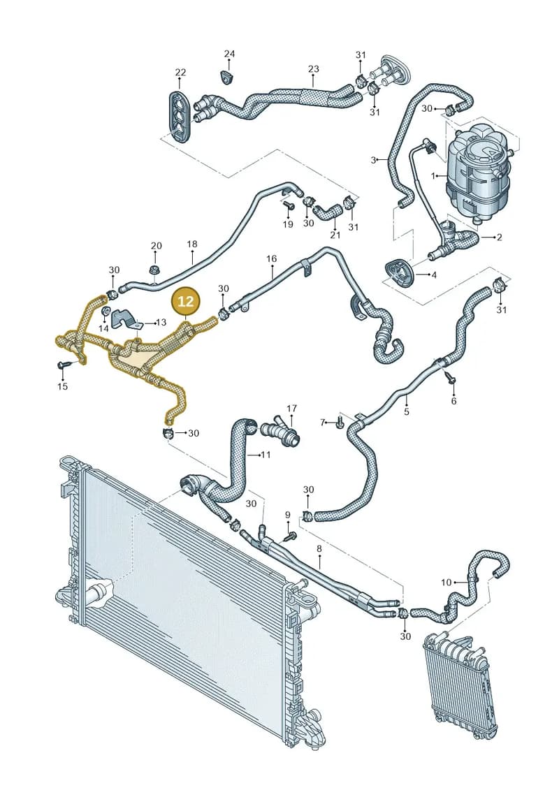 8W7121609A — Audi A5 Cabriolet (2016-2025) diagram 849121920, position 12