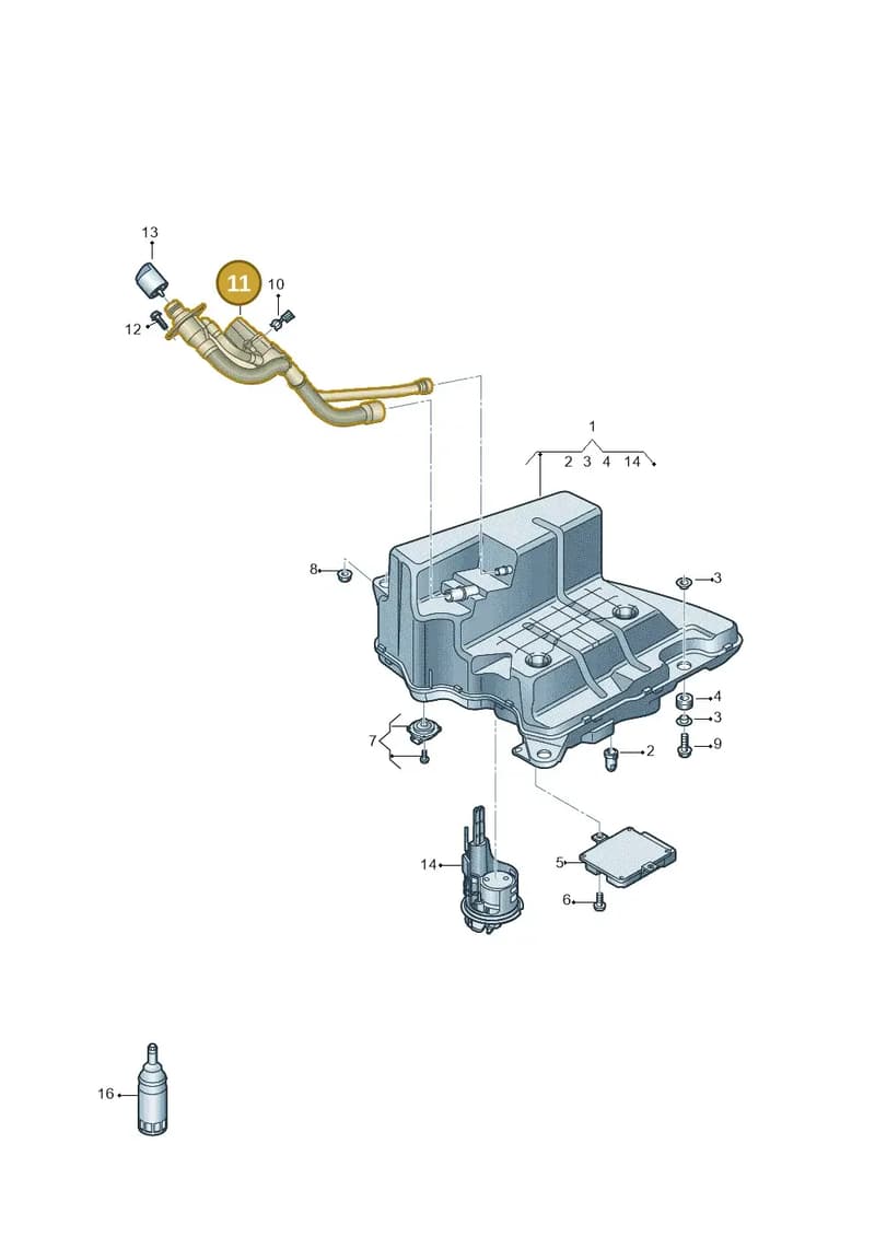 8W7131963D — Audi A5 Cabriolet (2016-2025) diagram 849201500, position 11