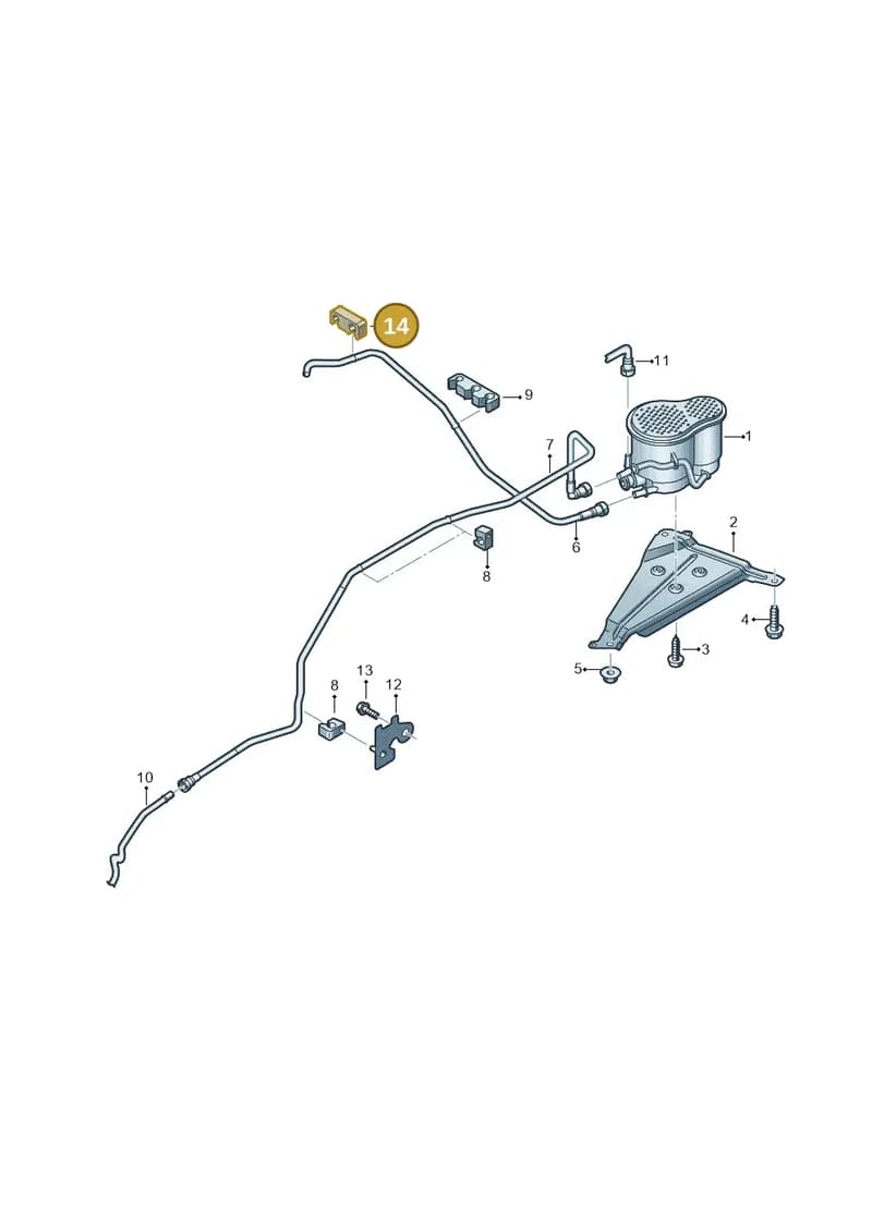 8W7201449A — Audi A5 Cabriolet (2016-2025) diagram 848201800, position 14