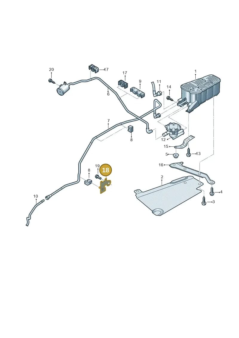 8W7201827 — Audi A5 Cabriolet (2016-2025) diagram 848201820, position 18