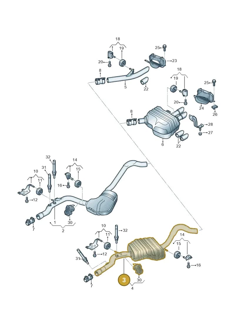 8W7253409B — Audi A5 Cabriolet (2016-2025) diagram 849253093, position 3