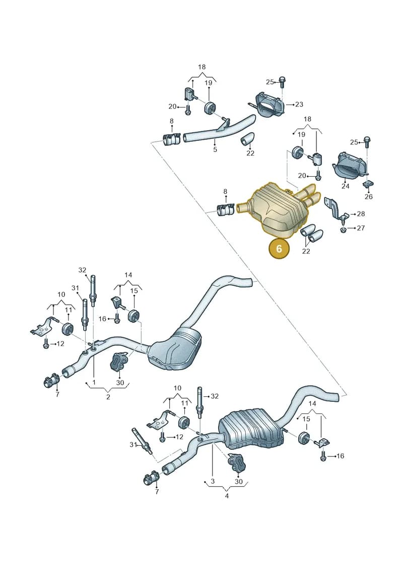 8W7253609A — Audi A5 Sportback (2016-2025) diagram 849253093, position 6