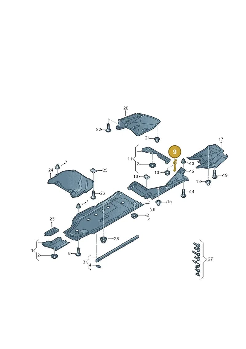 8W7802420 — Audi A5 Cabriolet (2016-2025) diagram 848825000, position 9