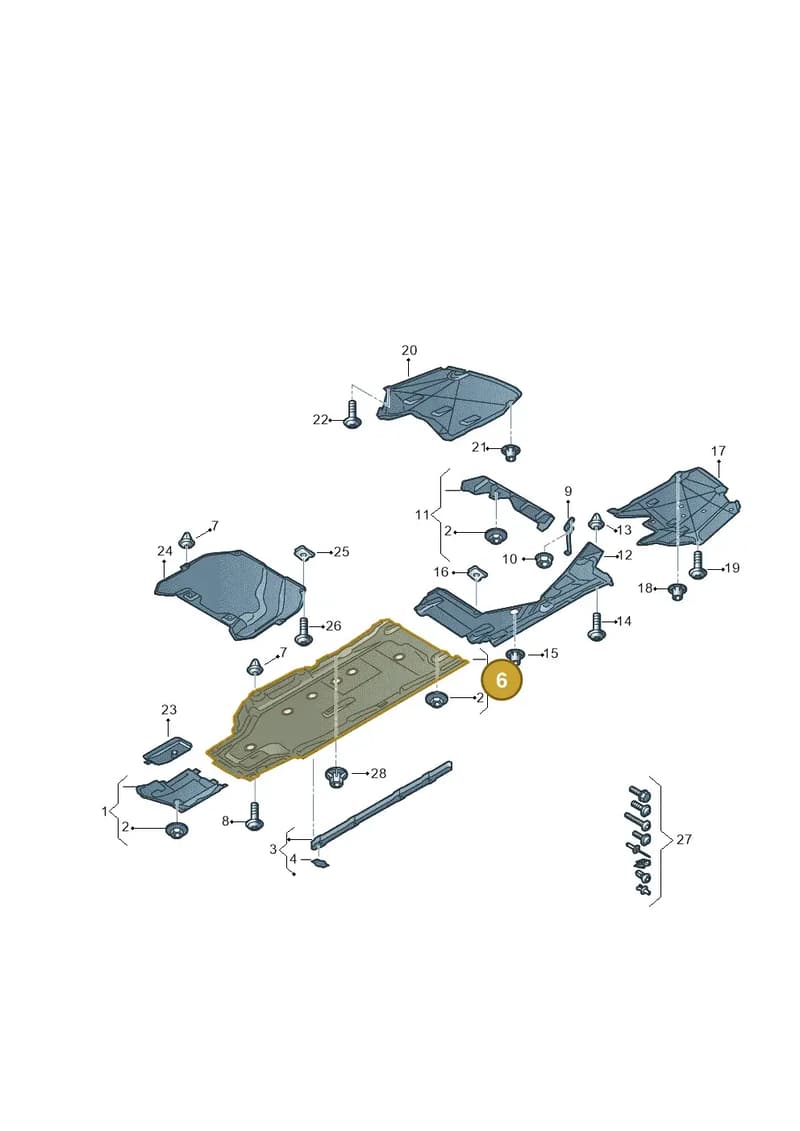 8W7825208A — Audi A5 Cabriolet (2016-2025) diagram 848825000, position 6