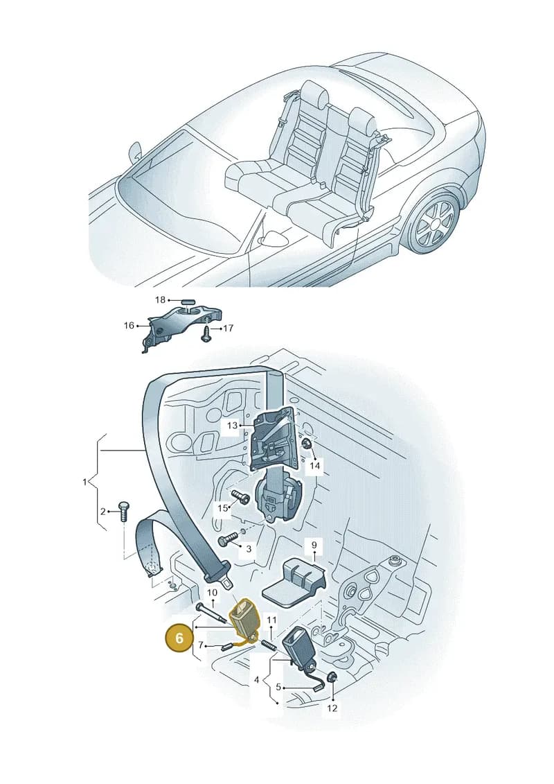 8W7857740CMNB — Audi A5 Cabriolet (2016-2025) diagram 848857700, position 6