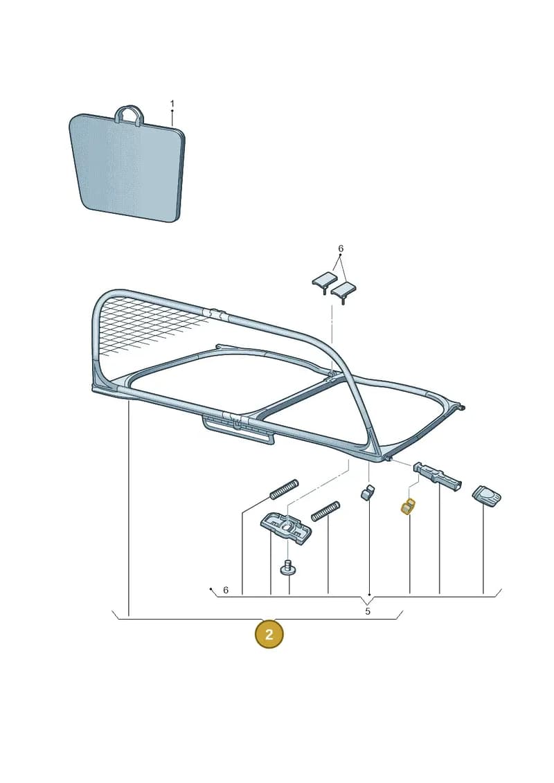 8W7862951 — Audi A5 Cabriolet (2016-2025) diagram 642862300, position 2
