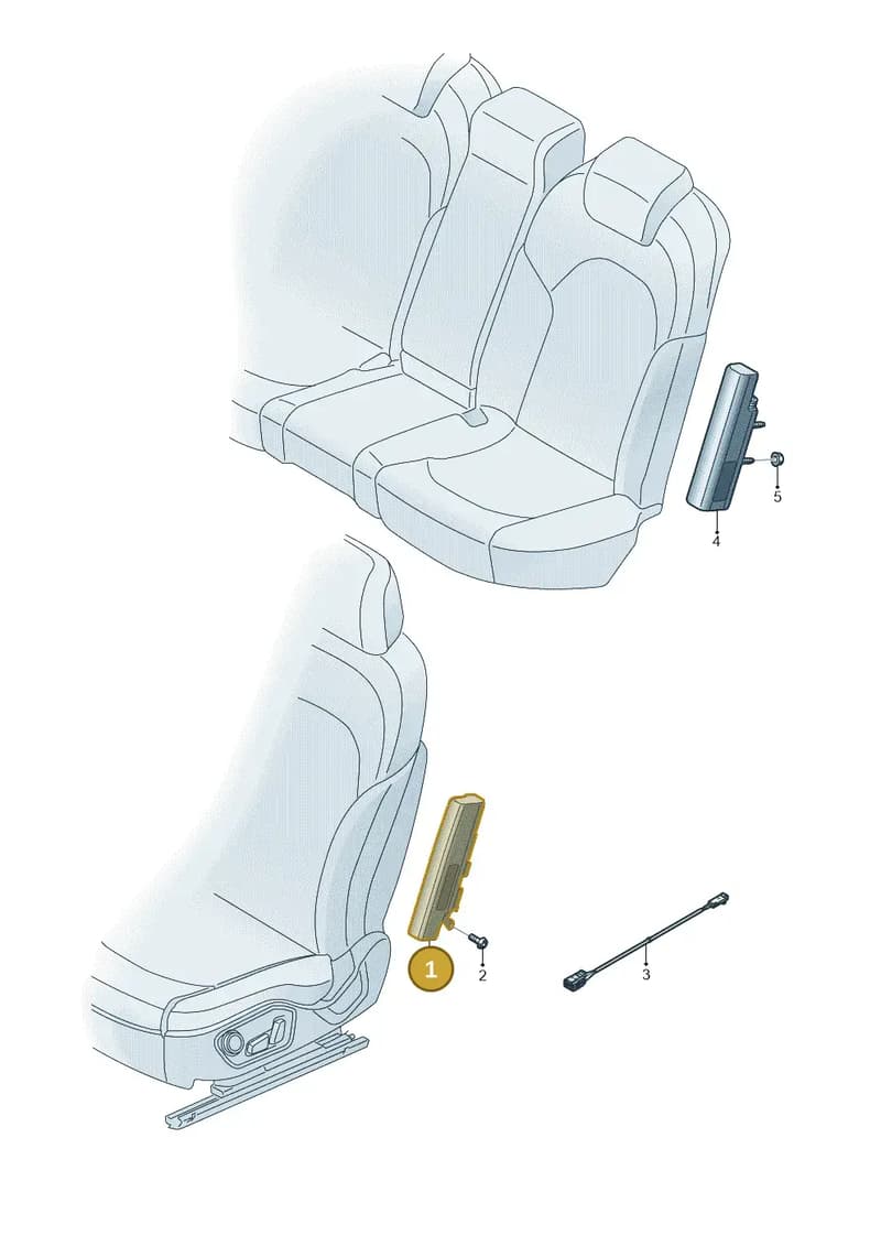 8W7880241J — Audi A5 Cabriolet (2016-2025) diagram 849880200, position 1