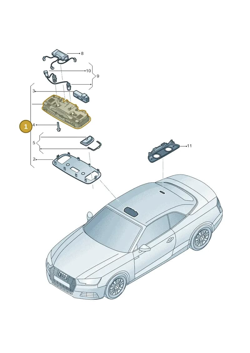 8W7947135QAY2 — Audi A5 Cabriolet (2016-2025) diagram 848947000, position 1