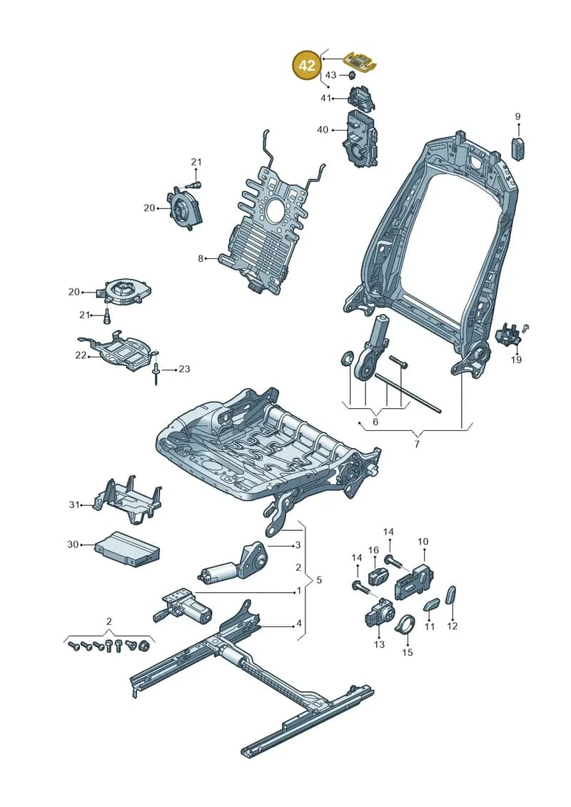 8W7963587LV8 — Audi A5 Cabriolet (2016-2025) diagram 848959200, position 42