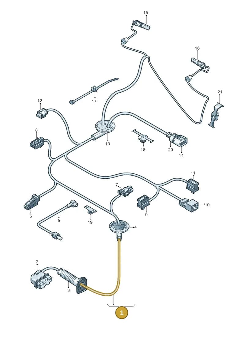 8W7971029DE — Audi A5 Cabriolet (2016-2025) diagram 849972330, position 1
