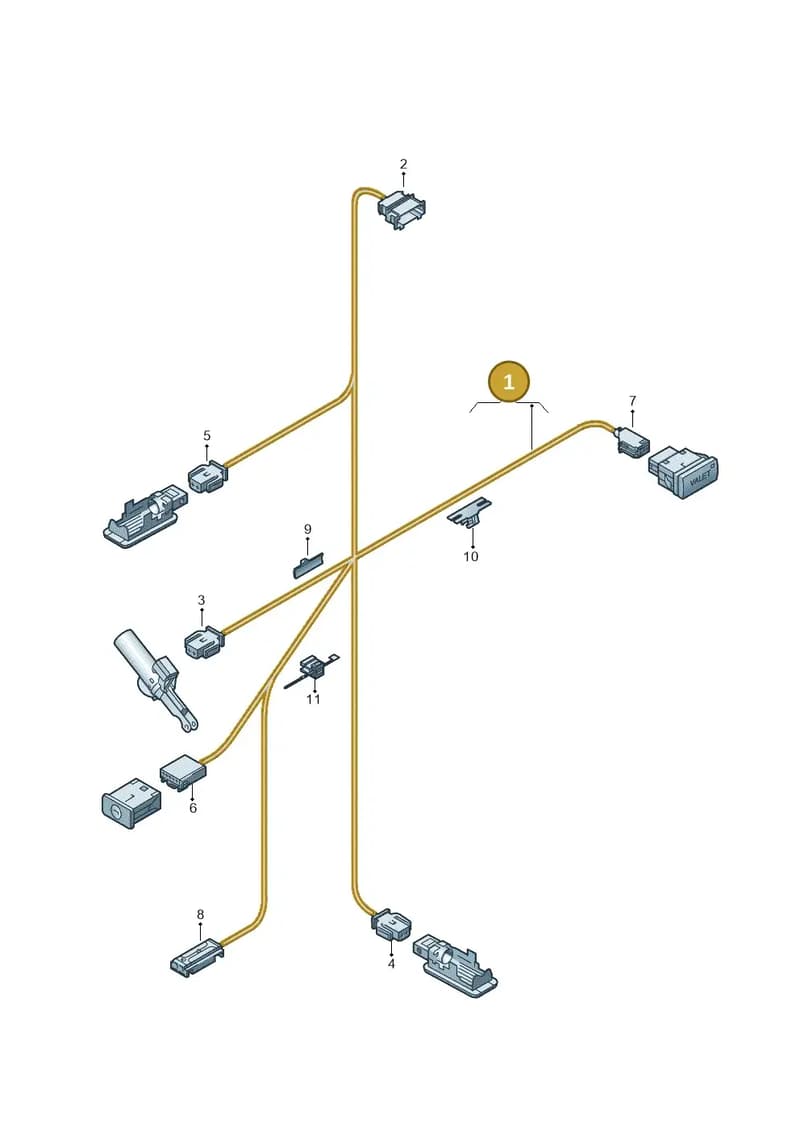 8W7971679A — Audi A5 Cabriolet (2016-2025) diagram 636972500, position 1