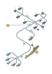 8W7971821B Audi Cable Guide