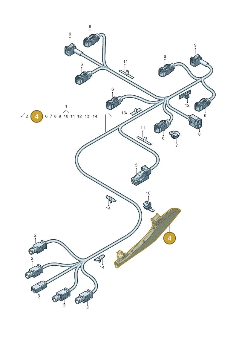 8W7971821B — Audi A5 Cabriolet (2016-2025) diagram 848972850, position 4