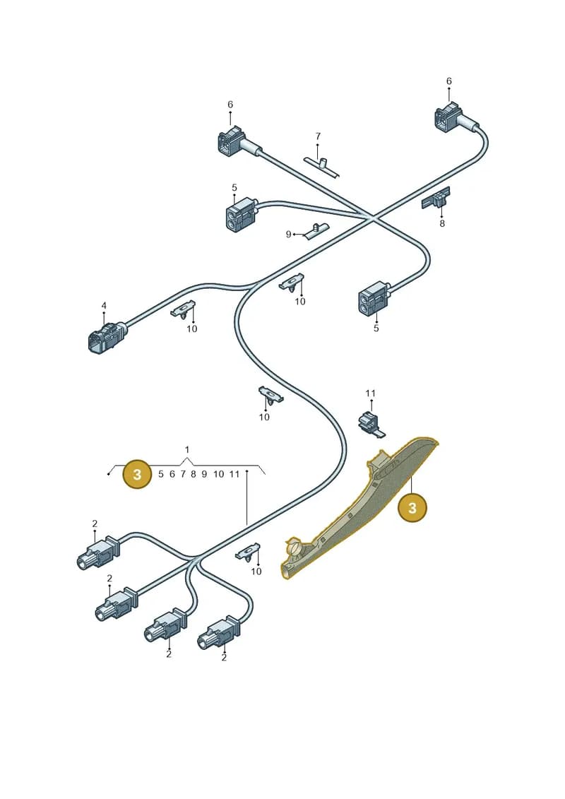 8W7971822B — Audi A5 Cabriolet (2016-2025) diagram 848972860, position 3