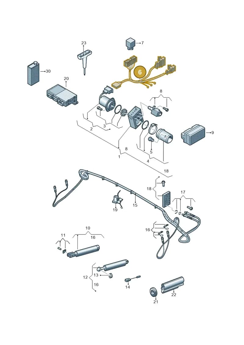8W7972814 — Audi A5 Cabriolet (2016-2025) diagram 848871020, position 6