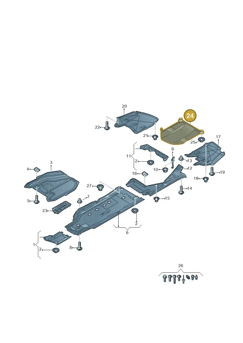 8W8825311B — Audi A5 Sportback (2016-2025) diagram 849825000, position 24