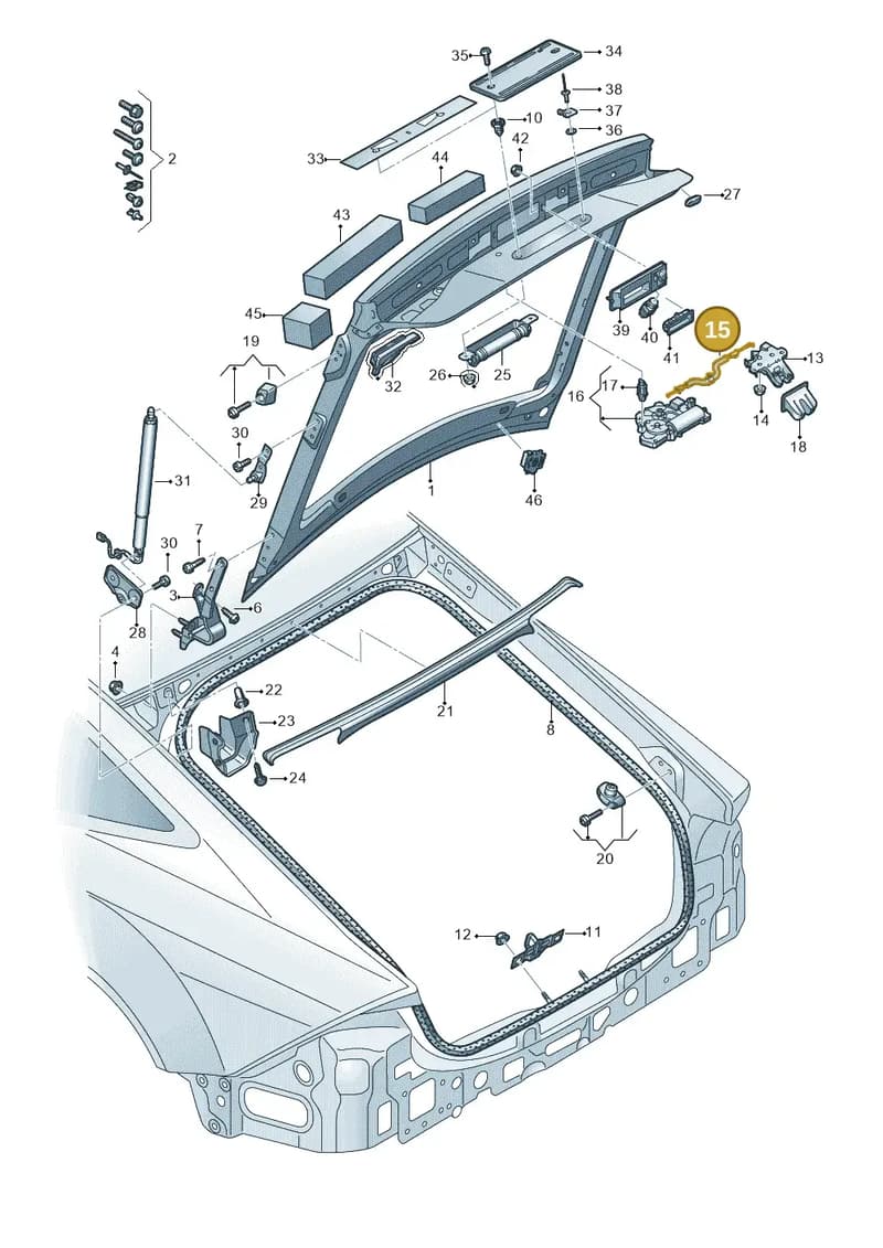 8W8827535 — Audi A7 Sportback (2018-2025) diagram 435827000, position 15