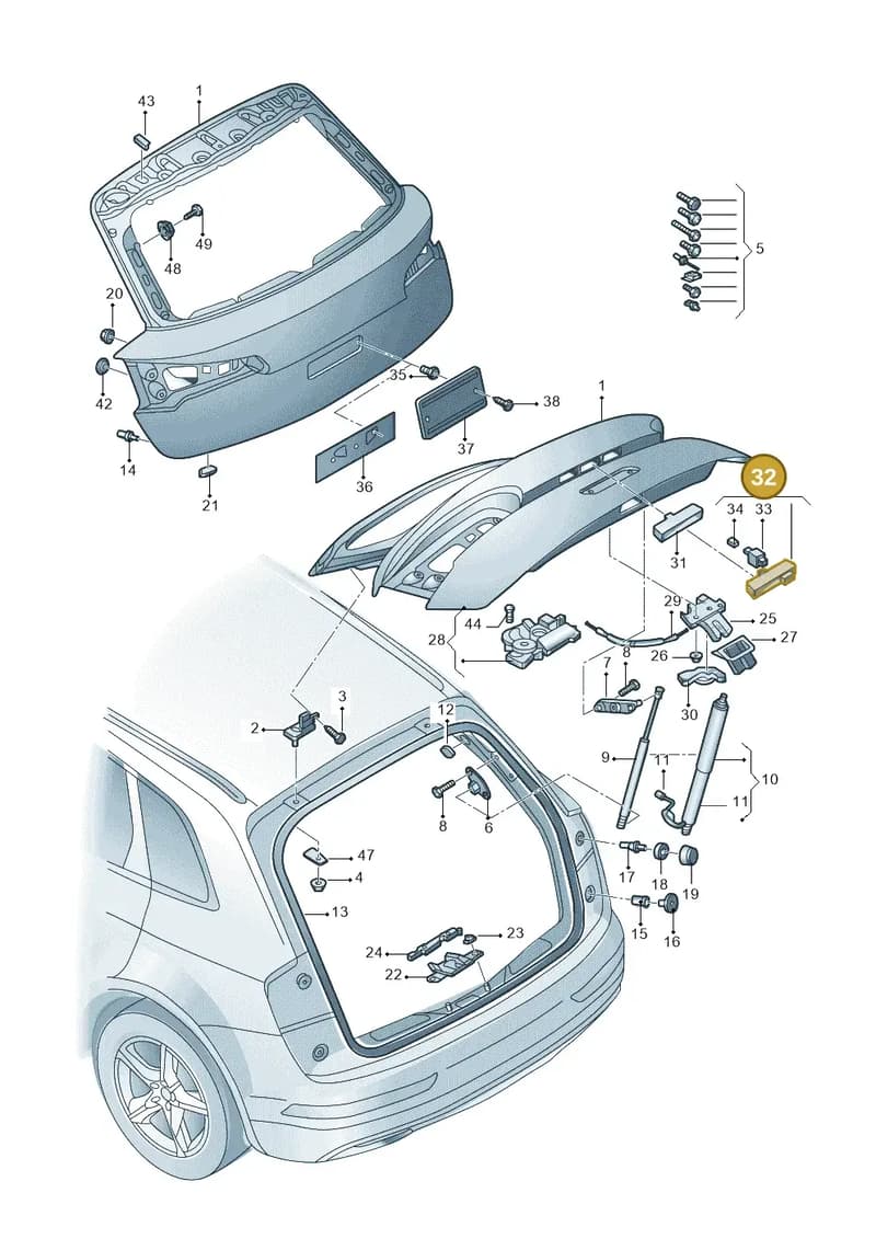 8W8827566C — Audi Q5 qu. 2.0 (2018-) diagram 428827000, position 32