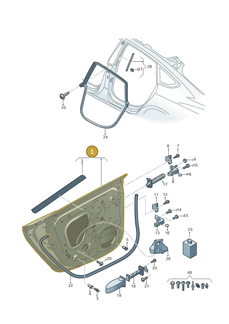 8W8833051F — Audi RS5 Sportback (2017-2025) diagram 897833100, position 1