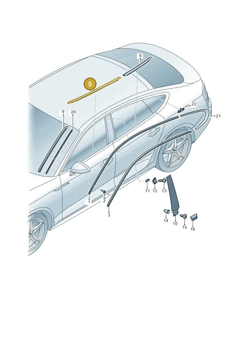 8W8853284B1L1 — Audi RS5 Sportback (2017-2025) diagram 897853150, position 5