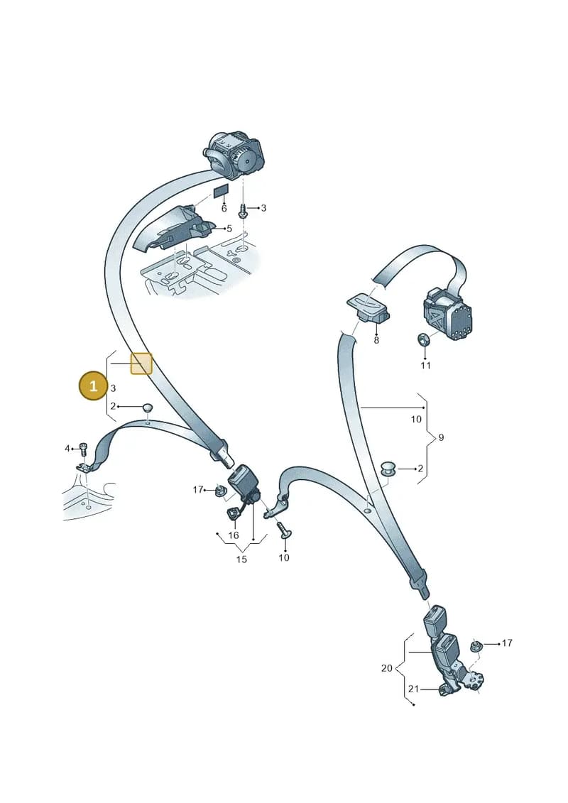 8W8857805BGLE — Audi RS5 Sportback (2017-) diagram 897857700, position 1