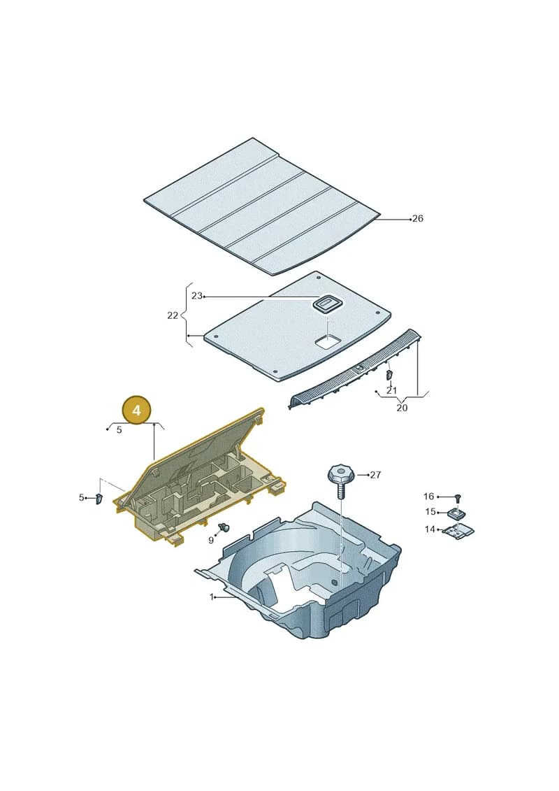 8W8863373 — Audi RS5 Sportback (2017-2025) diagram 847863095, position 4