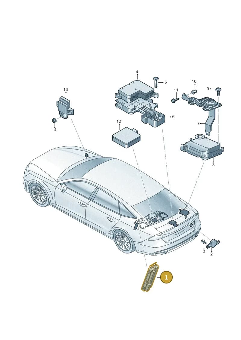 8W8959107D — Audi RS7 Sportback (2019-2025) diagram 435959400, position 1