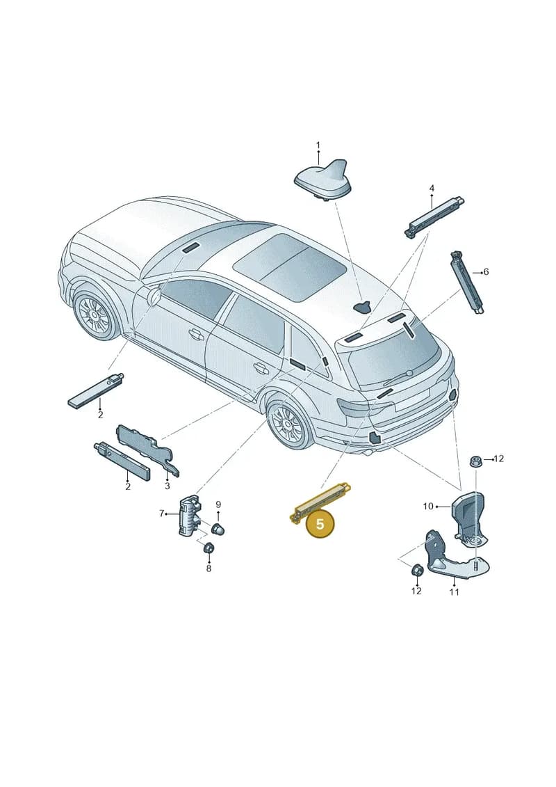 8W9035225A — Audi RS4 Avant (2017-2025) diagram 849035150, position 5