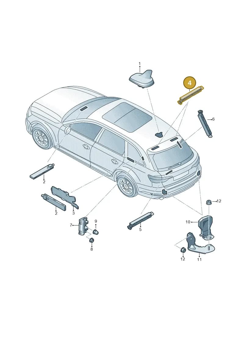 8W9035225P — Audi RS4 Avant (2017-2025) diagram 849035150, position 4