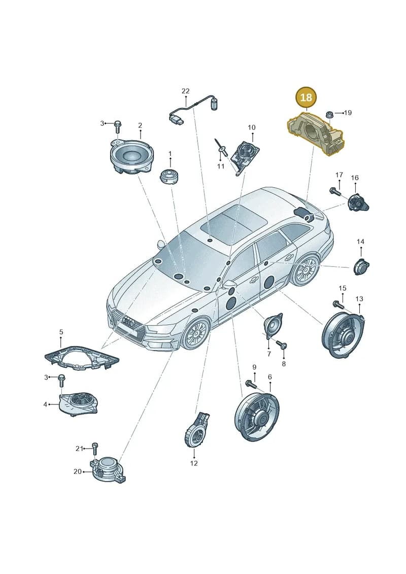 8W9035382E — Audi A4 (2015-2025) diagram 849035360, position 18