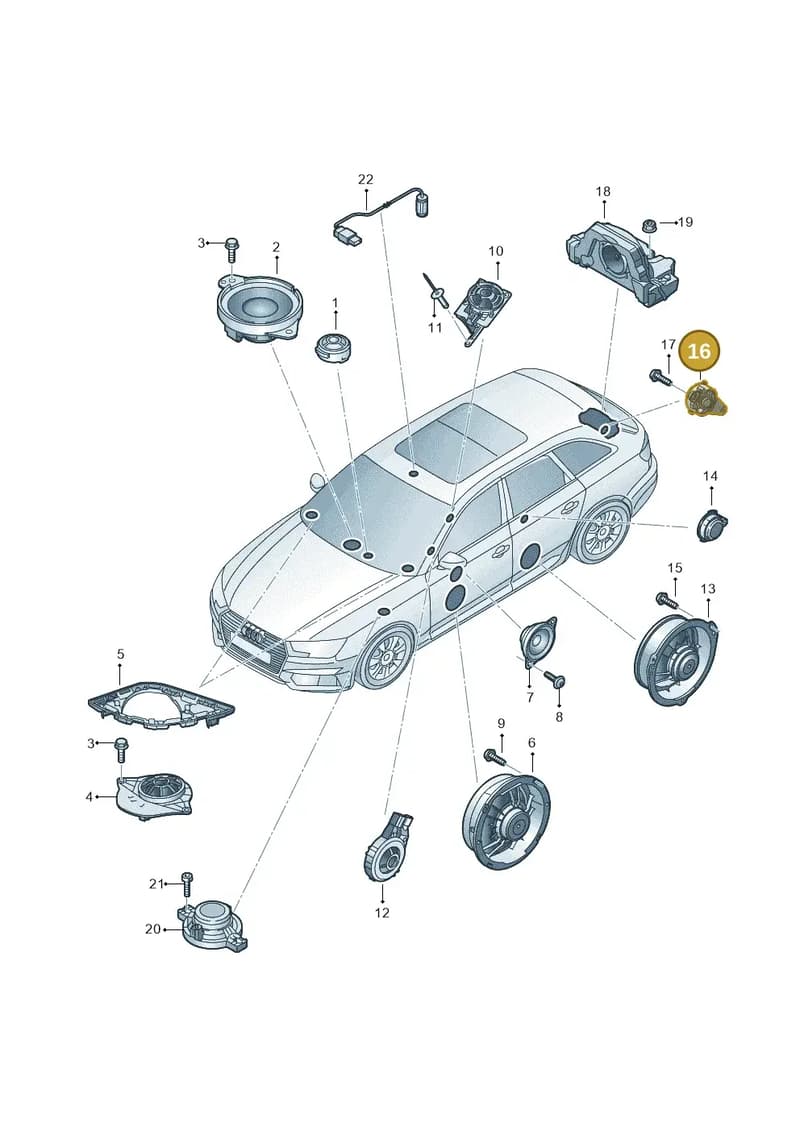 8W9035454 — Audi RS4 Avant (2017-2025) diagram 849035360, position 16
