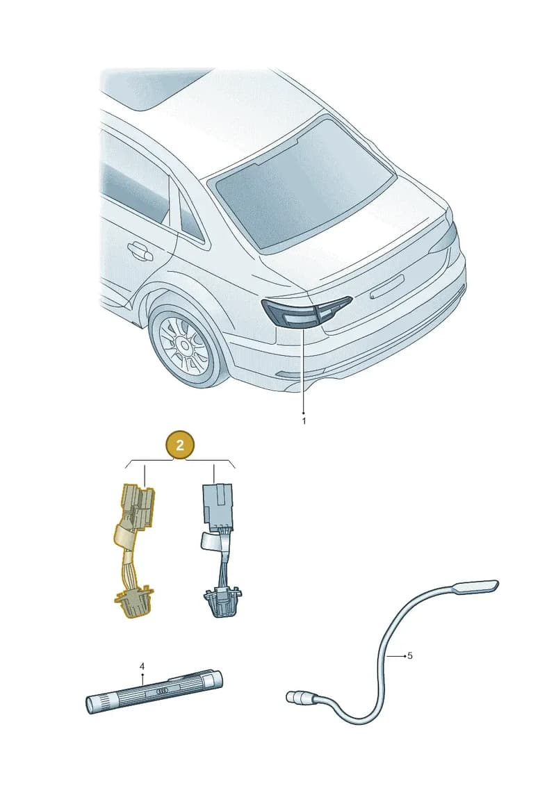 8W9052400 — Audi RS4 Avant (2017-2025) diagram 897051300, position 2