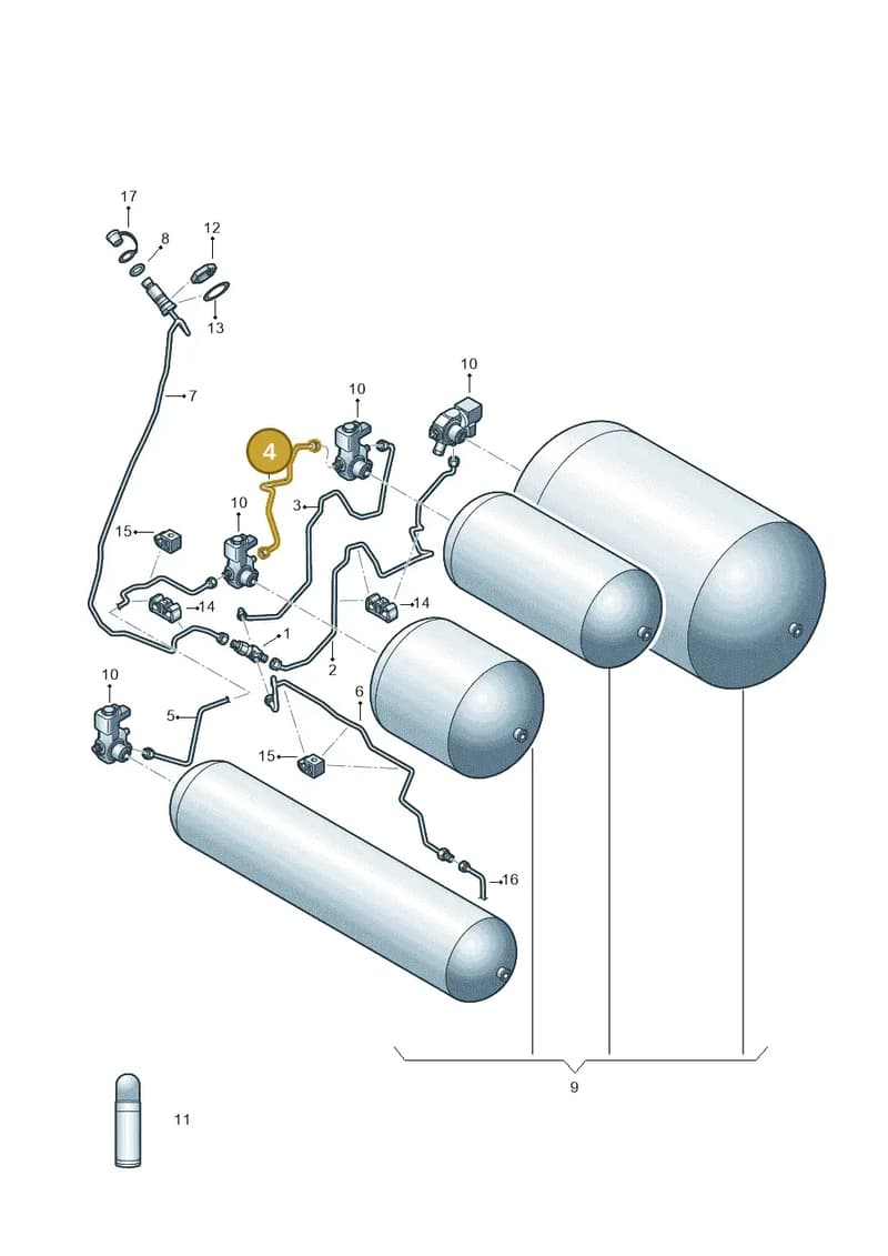 8W9201420H — Audi A5 Sportback (2016-2025) diagram 849201440, position 4