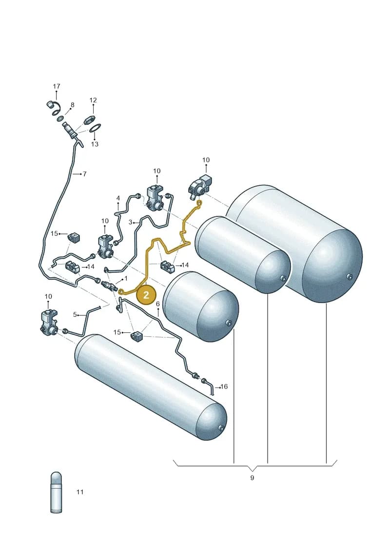 8W9201420K — Audi A5 Sportback (2016-2025) diagram 849201440, position 2