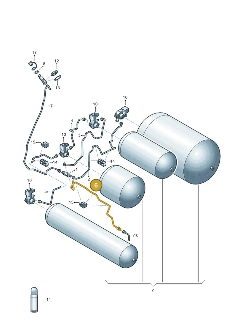 8W9201420L — Audi A5 Sportback (2016-2025) diagram 849201440, position 6