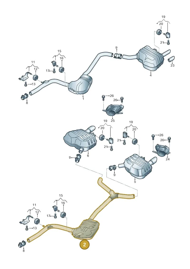8W9253409A — Audi A5 Sportback (2016-2025) diagram 849253082, position 2