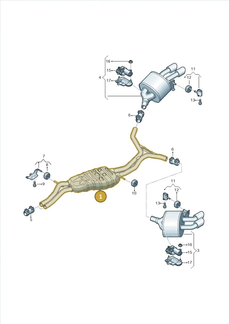 8W9253409P — Audi A5 Sportback (2016-2025) diagram 849253880, position 1