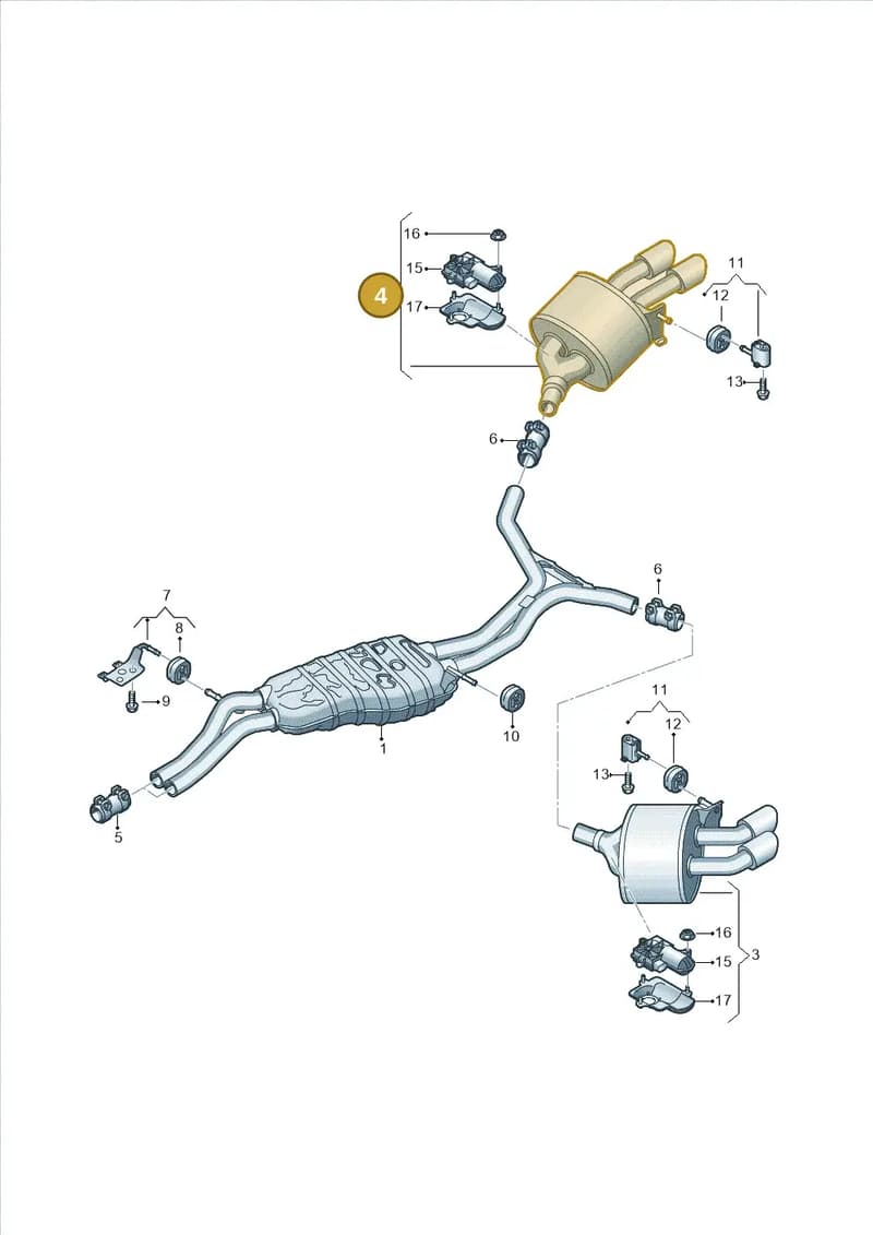 8W9253610D — Audi A5 Sportback (2016-2025) diagram 849253880, position 4