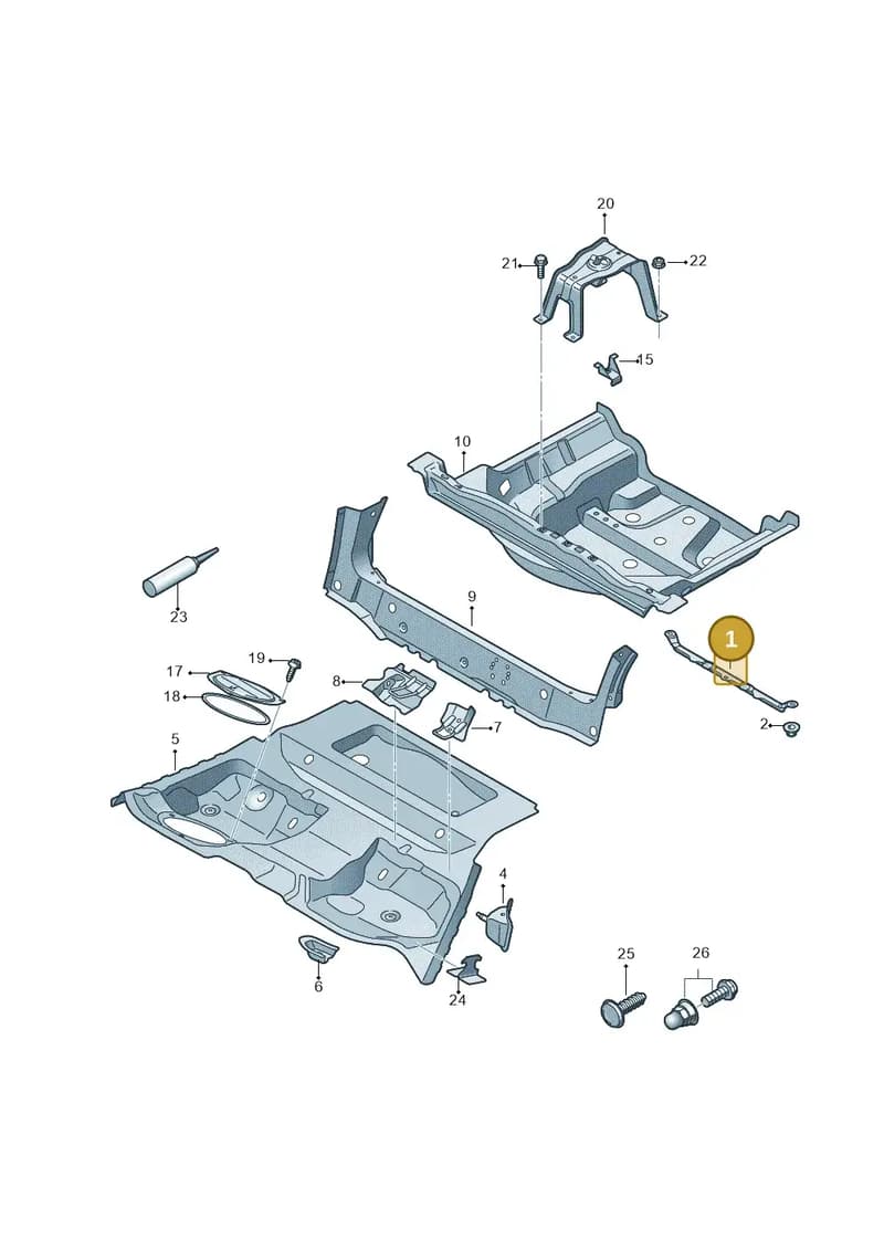 8W9802103A — Audi RS4 Avant (2017-2025) diagram 438803500, position 1