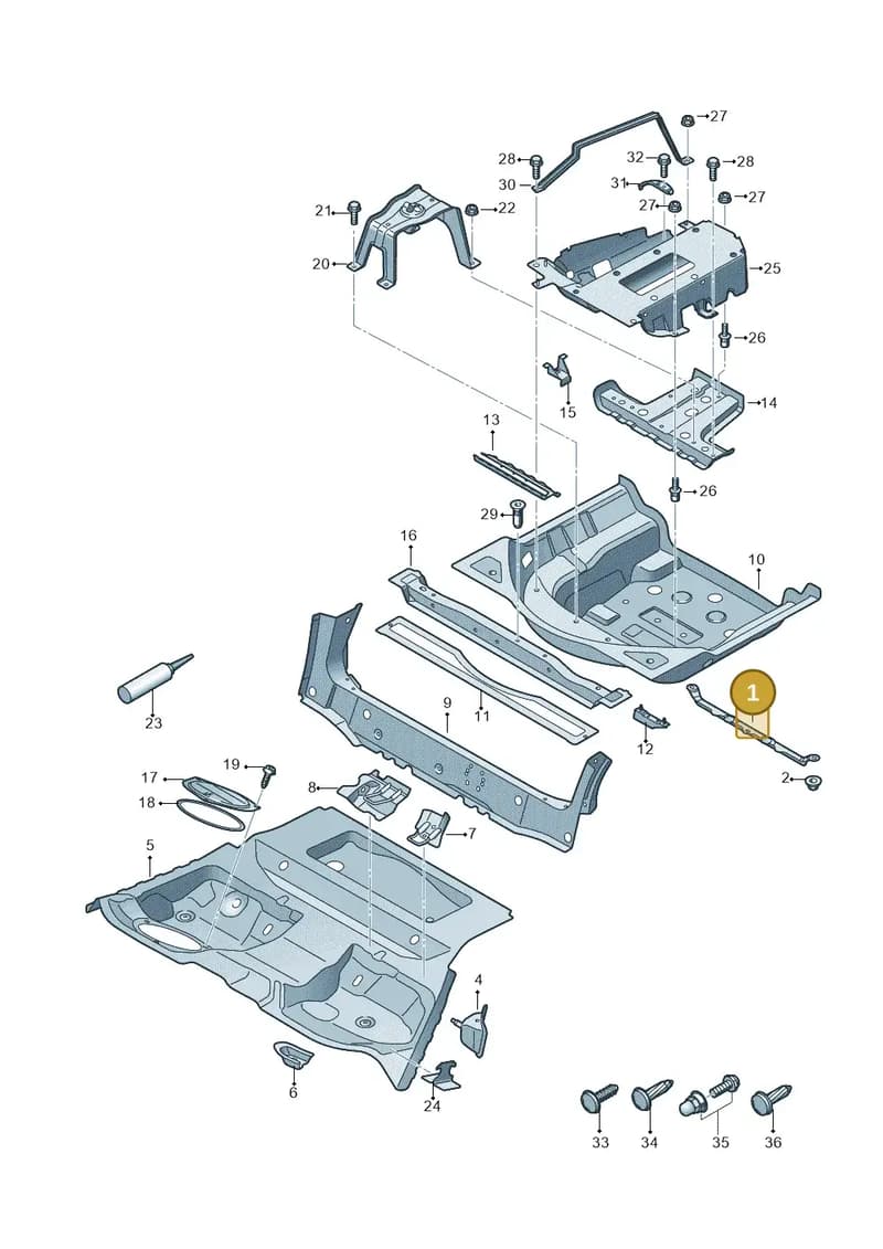 8W9802103 — Audi A4 (2015-2025) diagram 849803500, position 1